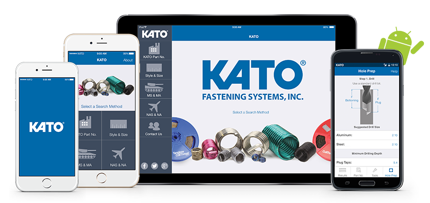 KATO App | Product Search Application for Helical Inserts & Tools